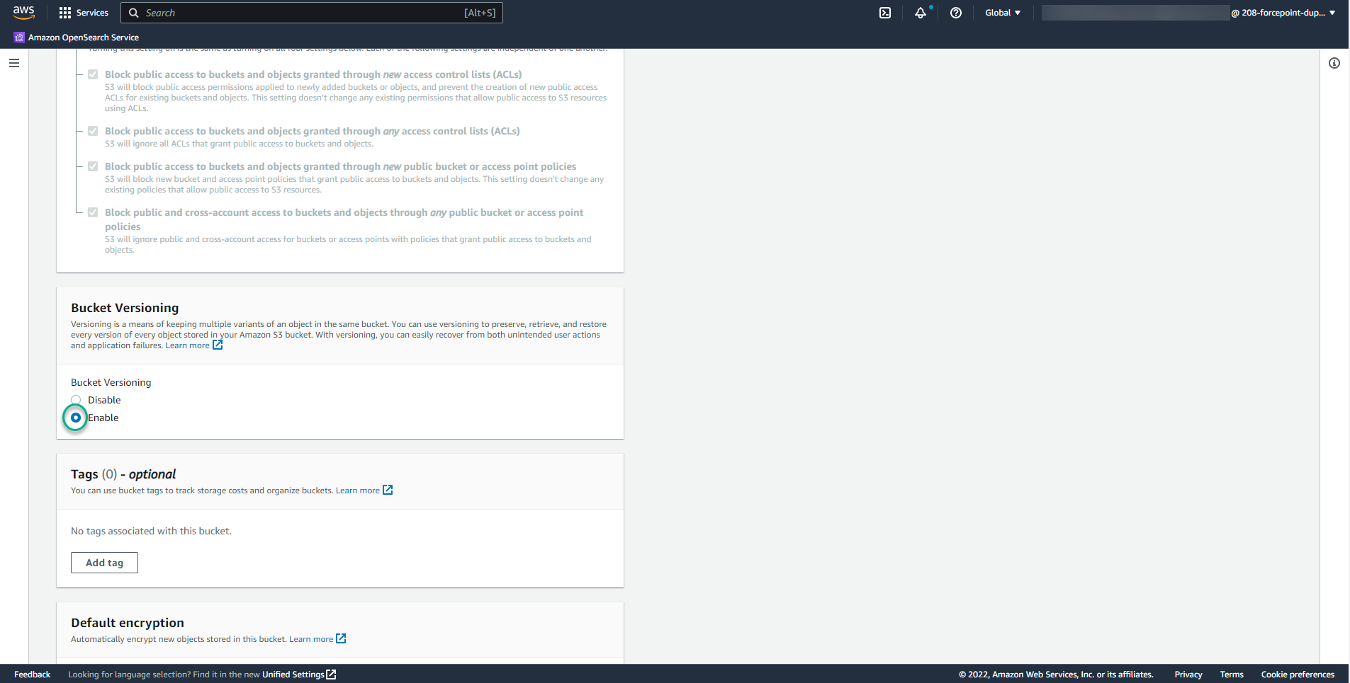 Configuring Neo cloud portal with Amazon S3 bucket